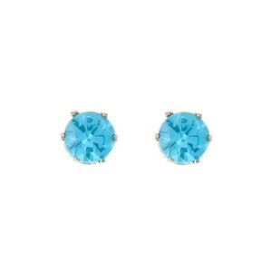 💗 Hypoallergenic Stainless Steel Aquamarine Crystal Earrings 4mm NEW